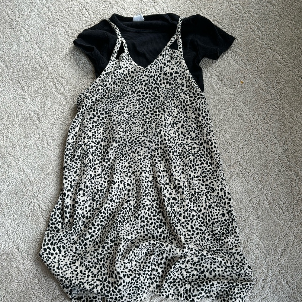 Zara 2 piece leopard dress